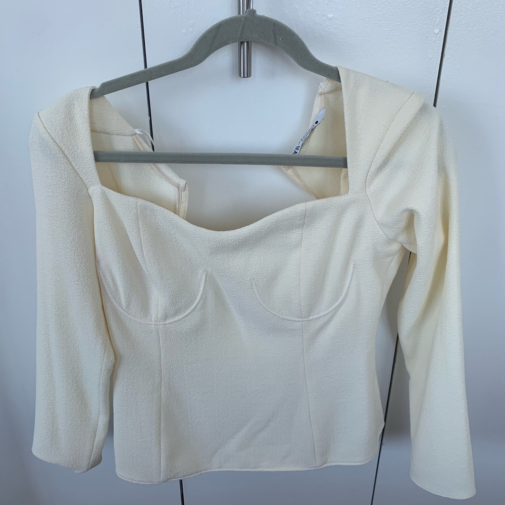 Zara square neck top